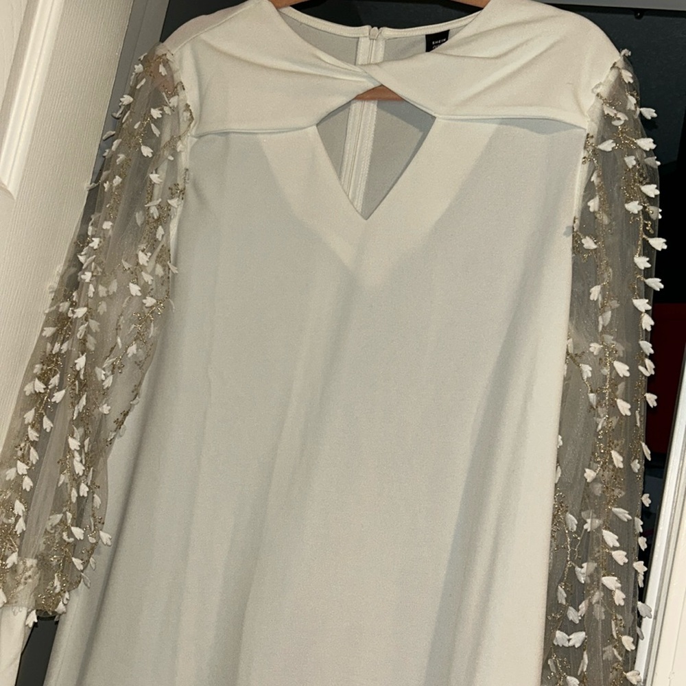 SHEIN Off-White Midi Dress
